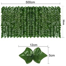 Sztuczny żywopłot Siatka maskująca Osłona na balkon Heckermann 0,5x5m Model 1 - Miniaturka zdjęcia nr 2