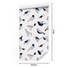 Tapeta W Rolce PASTELOWE Kolorowe PTAKI Natura - Miniaturka zdjęcia nr 2