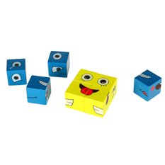 Gra edukacyjne wyzwania nauka emocji klocki drewniane zabawka dla dzieci 2,5x2,5x2,5cm - Miniaturka zdjęcia nr 8