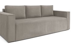 Kanapa rozkładana Verona 248x52x93 cm wersalka z funkcją spania i pojemnikiem pianka sztruks szary do salonu obrazek