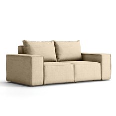 Sofa ogrodowa SONNE 180x73x88 cm dwuosobowa wodoodporna UV + 2 poduszki na taras do ogrodu ecru