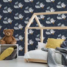 Tapeta Dla Dzieci Śpiące LISKI Liście Rolka 10m  - Miniaturka zdjęcia nr 4