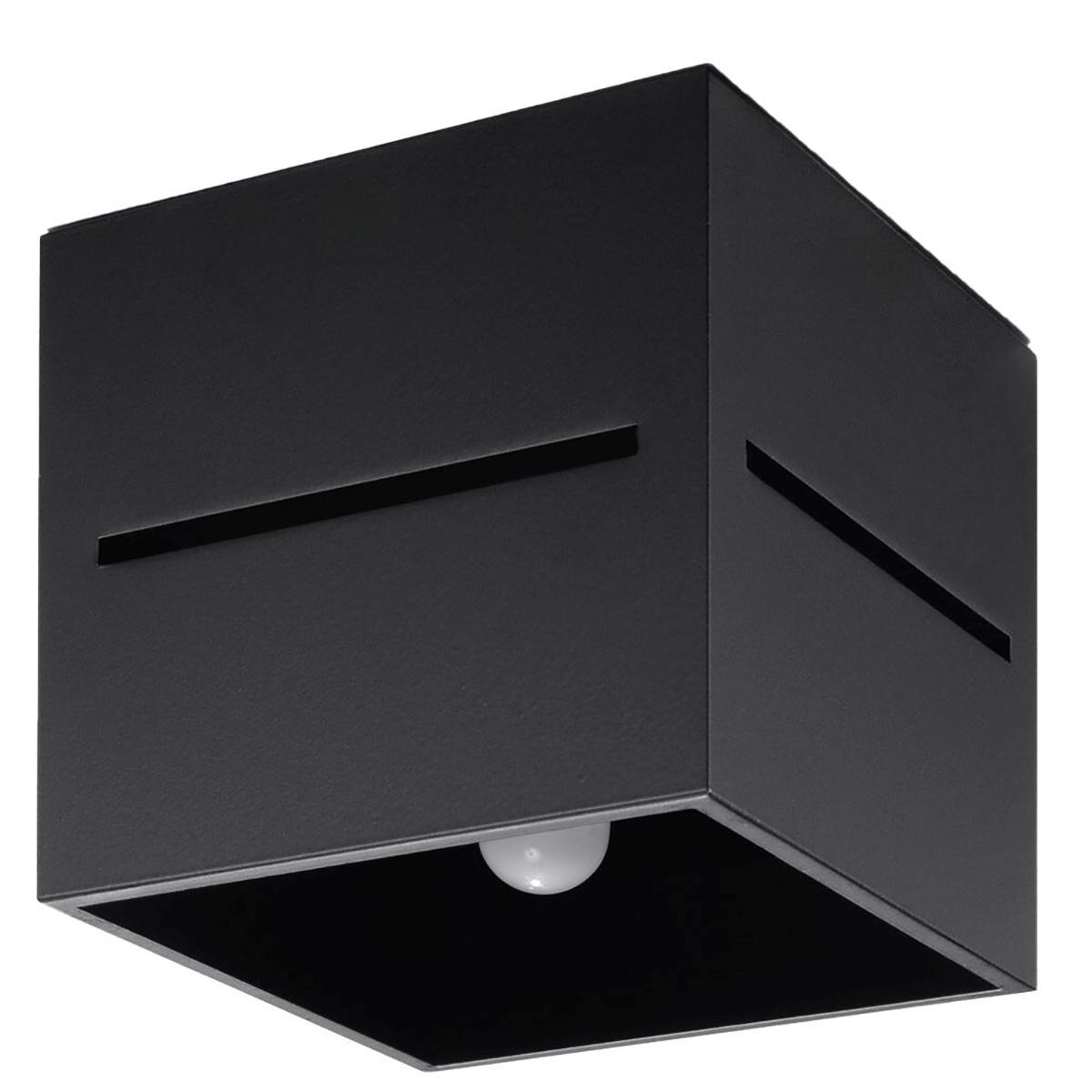 Plafon LOBO czarny 10x10x10cm nowoczesna lampa G9 do salonu