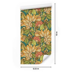 Tapeta Dekoracyjna KWIATOWE Ornamenty Liście Wzór  - Miniaturka zdjęcia nr 2