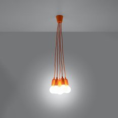 Lampa wisząca DIEGO 5 pomarańczowy 90x25x25cm nowoczesna E27 do salonu - Miniaturka zdjęcia nr 3