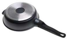 Patelnia 24 cm ceramiczna marmurowa głęboka indukcja gaz do kuchni - Miniaturka zdjęcia nr 5