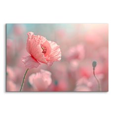 Obraz Na Płótnie Różowe Maki Na Łące Natura 120x80 Polna Przyroda - Miniaturka zdjęcia nr 2