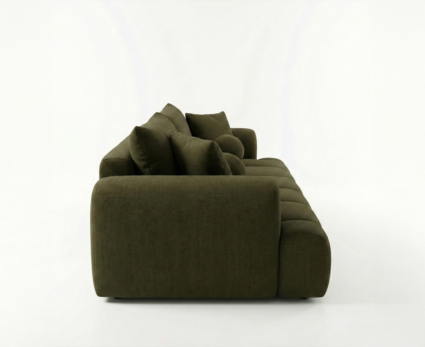 Kanapa z funkcją spania Mediolan 250x112x90 cm LOOP rozkładana trzyosobowa zieleń nr. 4