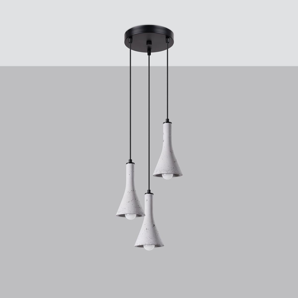 Lampa wisząca REA 3P beton 115x27x27cm nowoczesna E14 do salonu nr. 2