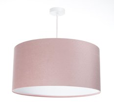 Lampa wisząca 40cm pudrowy róż pikowana JASMIN BEBE do salony sypialni pokoju dziecka - Miniaturka zdjęcia nr 1