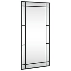 Lustro 40x80 cm do sypialni łazienki ścienne prostokątne żelazo szklane czarne - Miniaturka zdjęcia nr 1