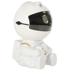 Lampka nocna dla dzieci projektor gwiazd astronauta z gwiazdką na pilot biała 8,5x12,5x7,6 cm - Miniaturka zdjęcia nr 3