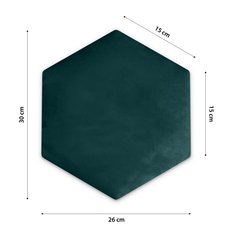 Panele tapicerowane 26x30 na ścianę hexagon turkusowy - Miniaturka zdjęcia nr 3