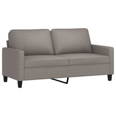 Sofa 158x77x80 cm 2-osobowa wygodna tapicerowana tkaniną taupe do salonu - Miniaturka zdjęcia nr 1