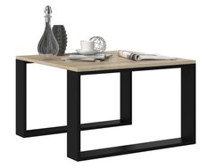 Stolik kawowy ława loft Modern Mini 67x67x40 cm klasyczny dąb sonoma czarny do pokoju - Miniaturka zdjęcia nr 1