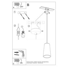 Lampa wisząca ceramiczna GULCAN 128x16x16cm nowoczesna E27 do salonu - Miniaturka zdjęcia nr 5