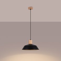 Lampa wisząca FANO czarna 120x34x34cm nowoczesna E27 do salonu - Miniaturka zdjęcia nr 3