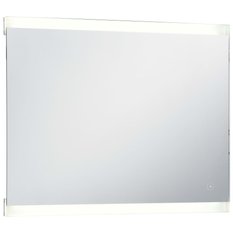  Lustro 80x60 cm do sypialni łazienki z LED i czujnikiem dotykowym srebrny  - Miniaturka zdjęcia nr 4