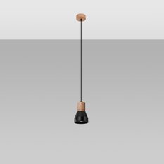 Lampa wisząca QUBIC czarna 120x10x10cm nowoczesna E27 do salonu - Miniaturka zdjęcia nr 2