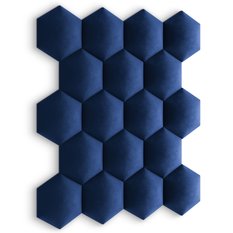 Panele tapicerowane 35x40 hexagon magic velvet granatowy - Miniaturka zdjęcia nr 6