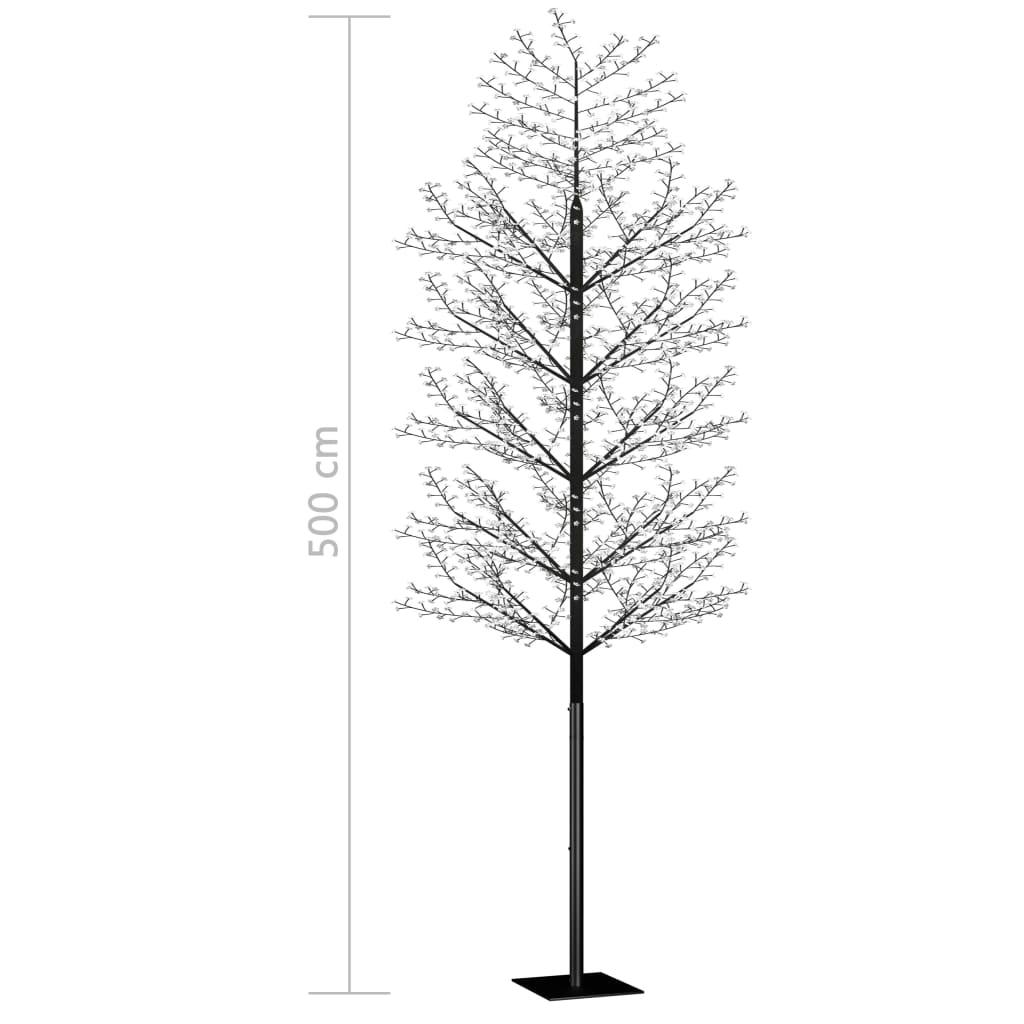 Drzewko świecące na niebiesko, 2000 LED, kwiat wiśni, 500 cm nr. 11