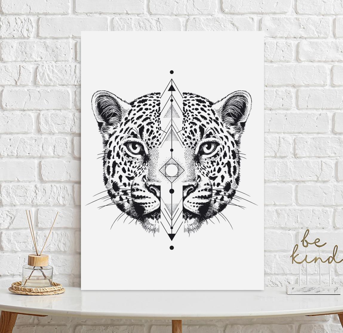 Plakat kot gepard geometria 40x50 cm dekoracja ścienna bez ram  nr. 4