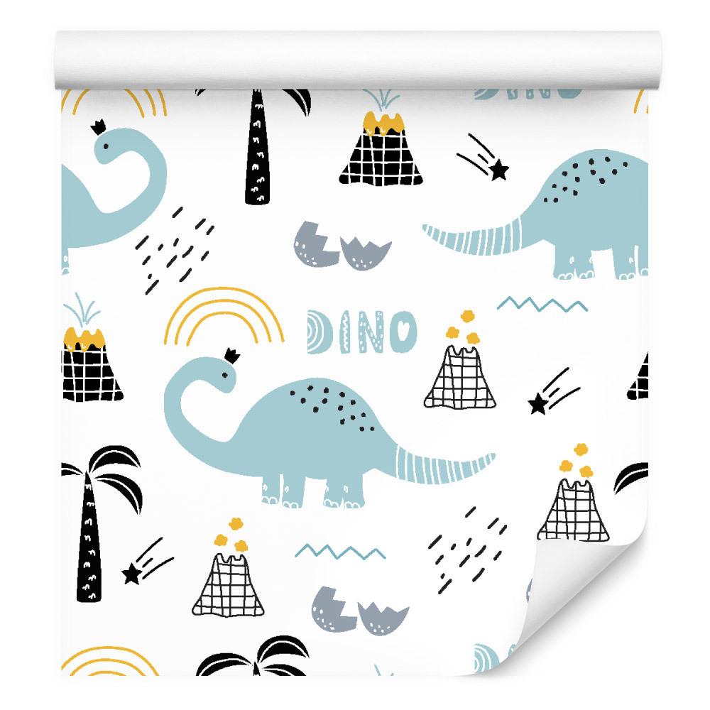 Tapeta z dinozaurami, drzewa, natura, dla dzieci  nr. 3