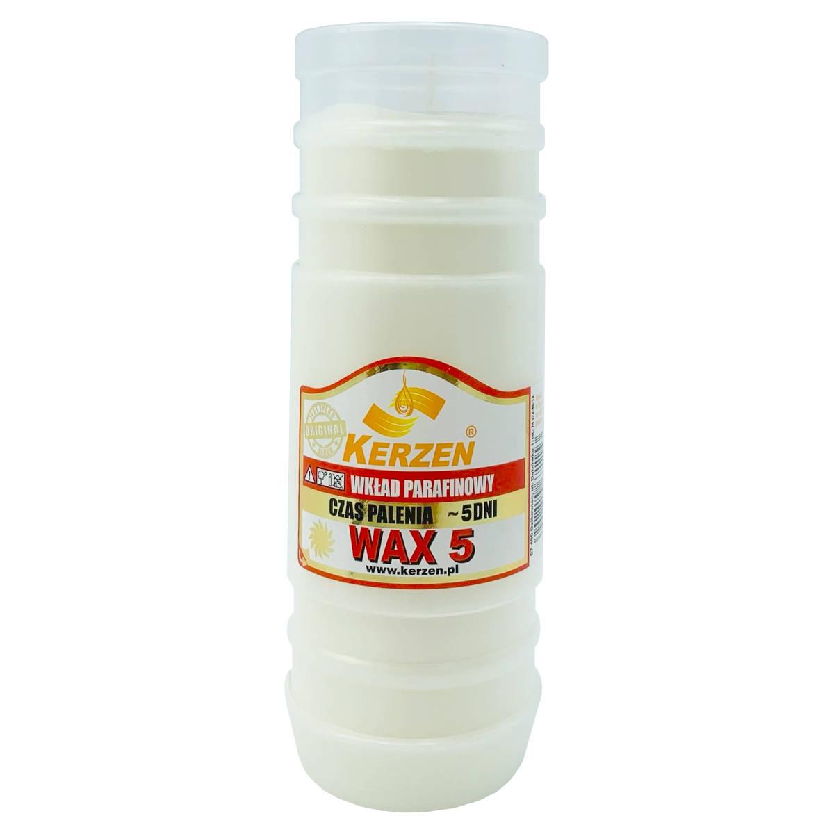 Wkład do zniczy parafinowy Kerzen WAX 5 120h 5 dni 1 sztuka