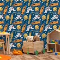 Tapeta Ścienna KOSMOS Rakiety Gwizdy Astronauta  - Miniaturka zdjęcia nr 4