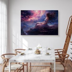 Obraz Na Płótnie Abstrakcyjna Kobieta Bajkowa Kraina 120x80 Dekoracja Nowoczesna - Miniaturka zdjęcia nr 4