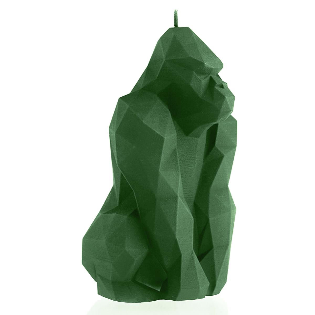 Świeca Gorilla Low-Poly Dark Green