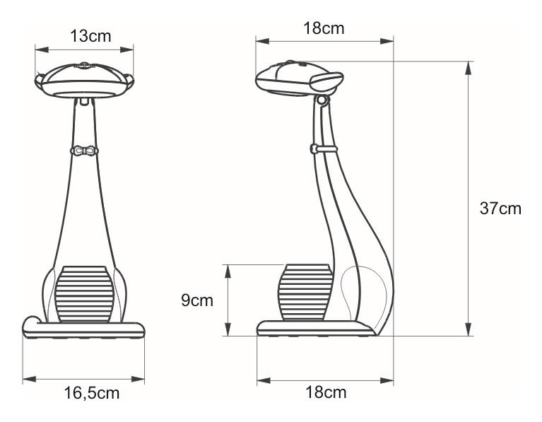 Lampka biurkowa K-BL1605 KOTEK 18x37x16.5 cm do salonu lub pokoju niebieski nr. 3