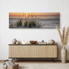 Obraz Do Salonu ZACHÓD Słońca Plaża Wydmy Morze Panorama Pejzaż 145x45cm - Miniaturka zdjęcia nr 7