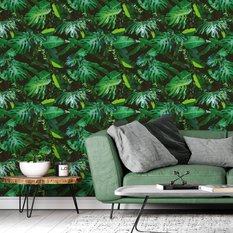 Tapeta Ścienna Zielone LIŚCIE Tropikalne Monstera 53x1000  - Miniaturka zdjęcia nr 6