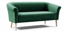 Sofa ESPERO 176x57x70 cm trzyosobowa  w stylu skandynawskim welur szara do salonu - Miniaturka zdjęcia nr 3