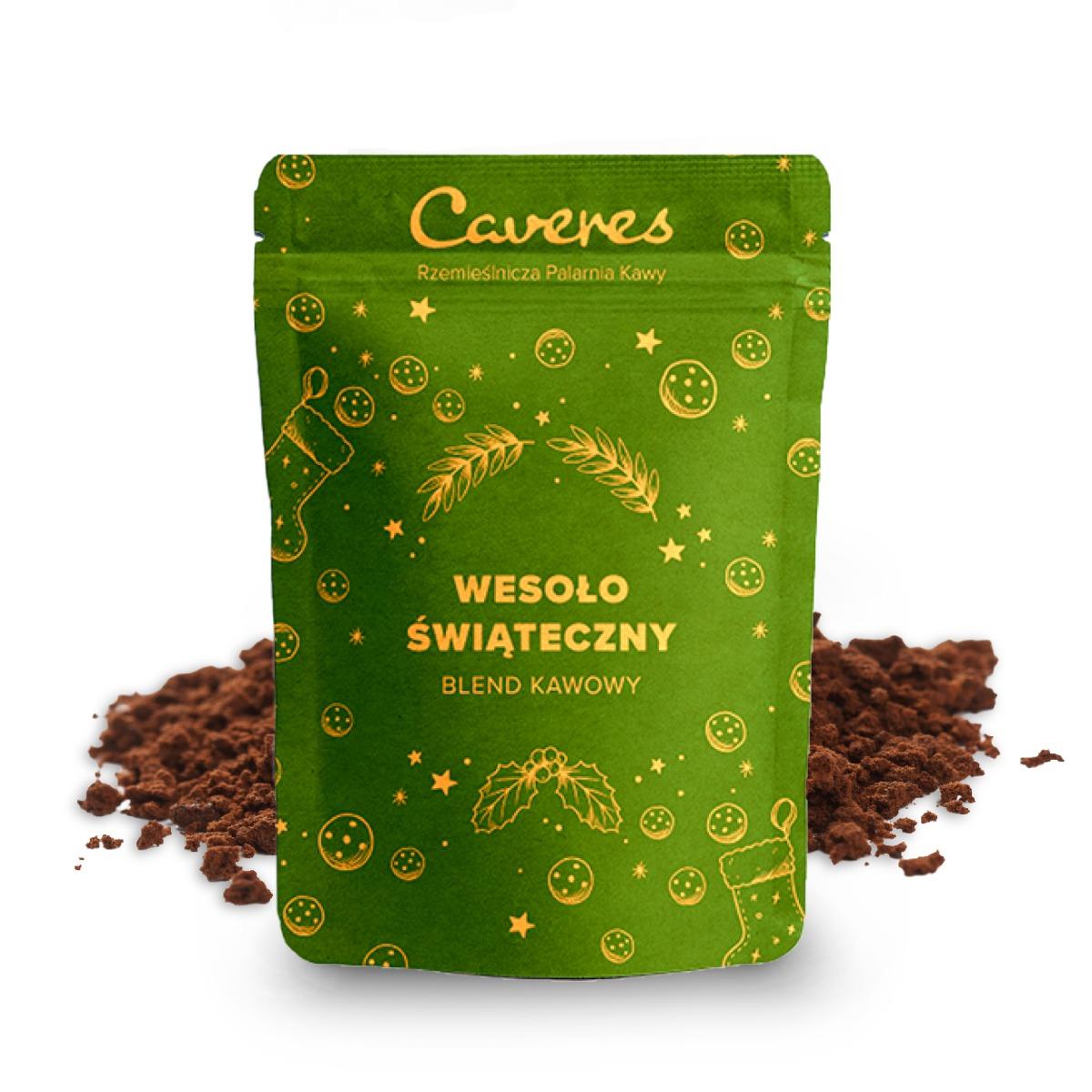 Caveres ŚWIĄTECZNY BLEND NA BOŻE NARODZENIE Brazylia 50/50 Kawa mielona 100G