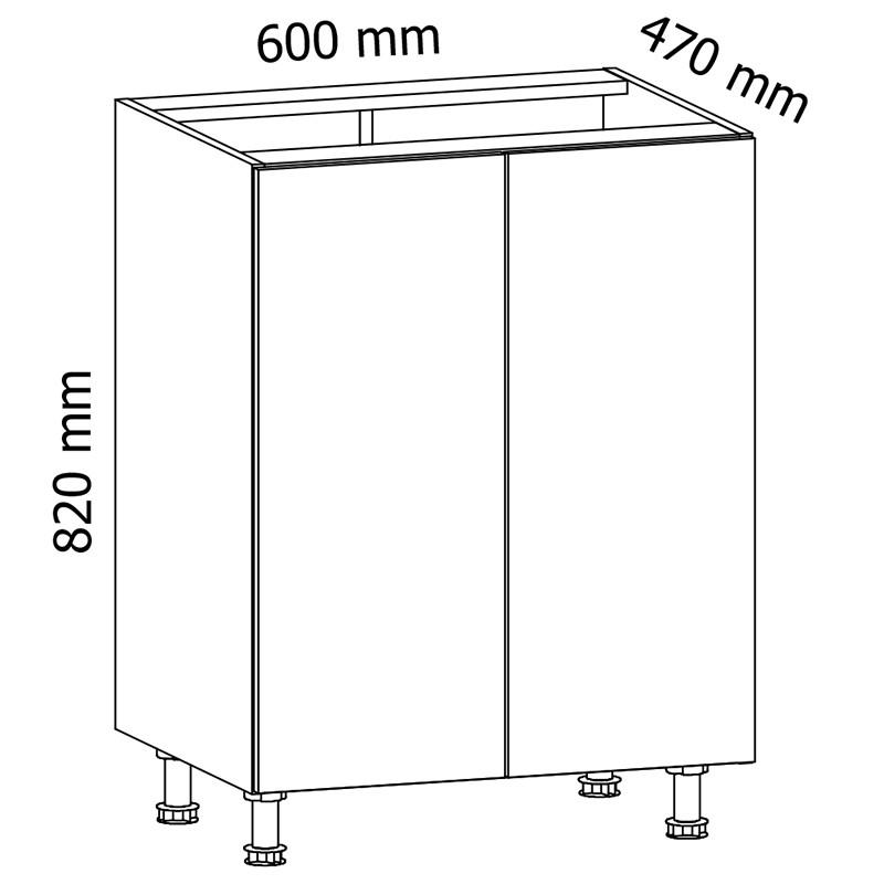 Szafka dolna ASPEN 60 cm biały połysk lakierowany nr. 2