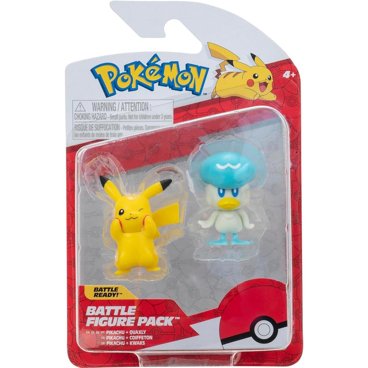 POKEMON BATTLE FIGURE PACK 2-PAK ORYGINALNE FIGURKI PIKACHU + QUAXLY