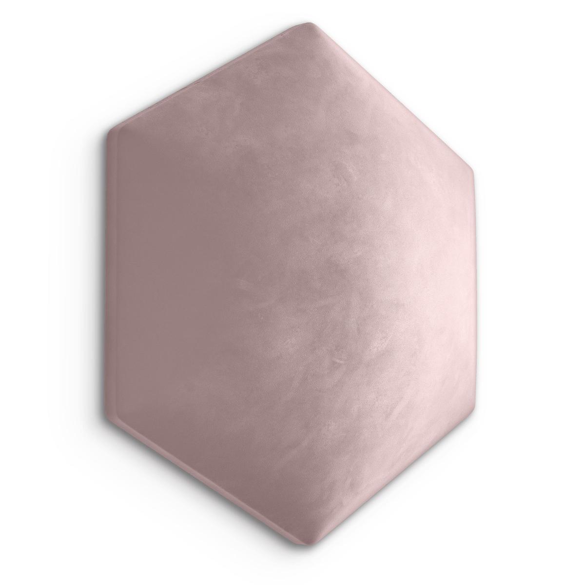 Panele tapicerowane 26x30 cm na ścianę hexagon różowy