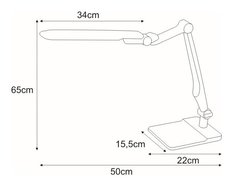 Lampka biurkowa K-BL1207 MICA 50x65x15.5 cm do salonu lub pokoju srebrny - Miniaturka zdjęcia nr 2