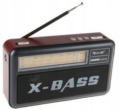 Radio przenośne  21 x 11,5 x 5,5 cm  z funkcją bluetooth   USB z latarką  czarne - Miniaturka zdjęcia nr 1