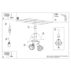 Plafon ARTEMIS 2 biały 19x17x31cm E14 nowoczesna lampa do salonu - Miniaturka zdjęcia nr 6