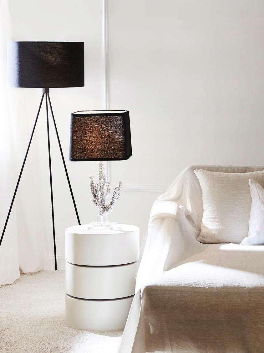 Lampa podłogowa  czarna z miedzianym środkiem CELLA nr. 7
