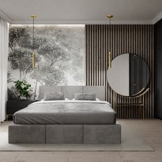 Łóżko tapicerowane do sypialni podwójne z pojemnikiem 160x200x120 cm automatyczny otwierany schowek na pościel szary - Miniaturka zdjęcia nr 11