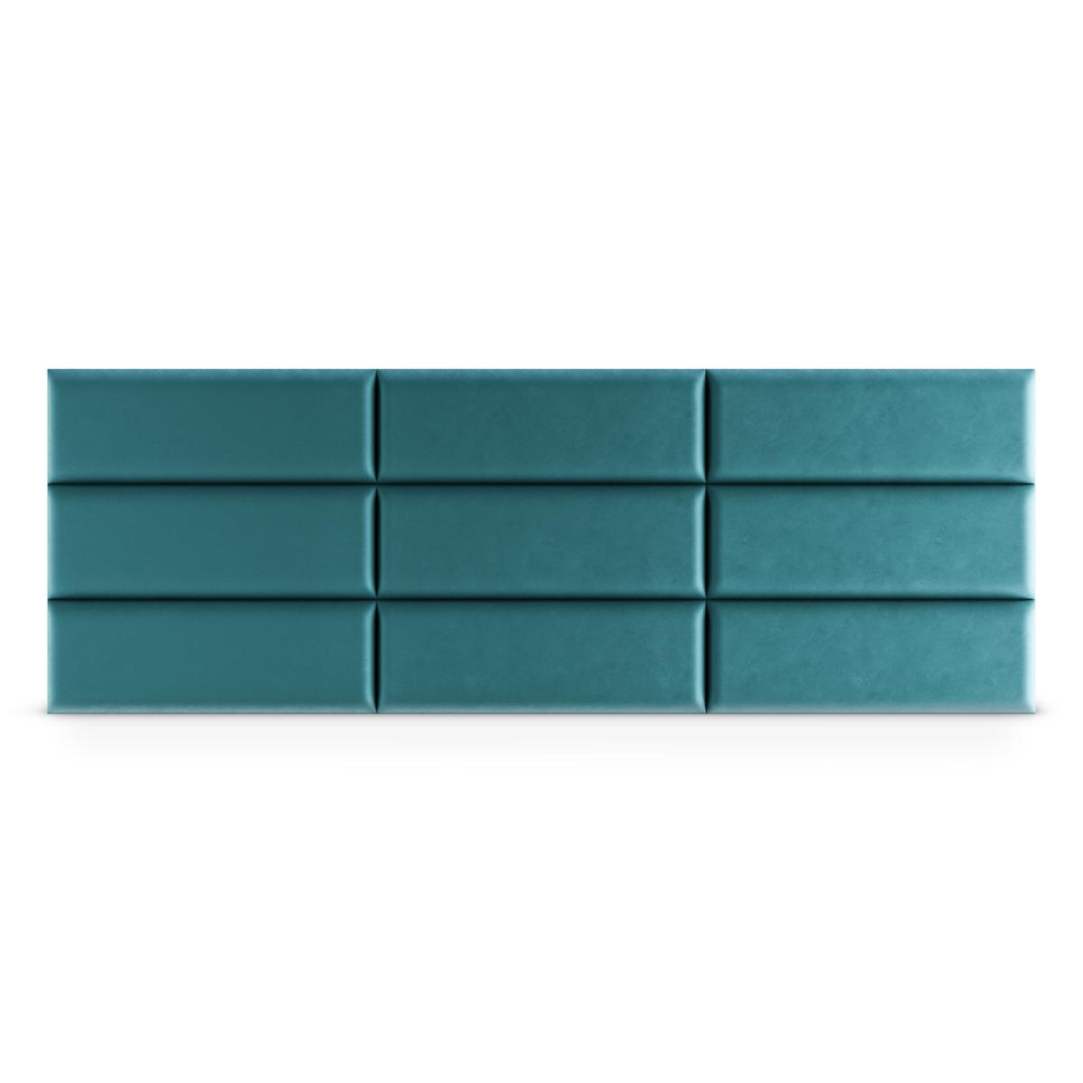  Panele tapicerowane 50x15 cm na ścianę magic velvet morski nr. 4