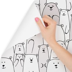 Tapeta do pokoju dziecka niedźwiedzie przyroda  - Miniaturka zdjęcia nr 3