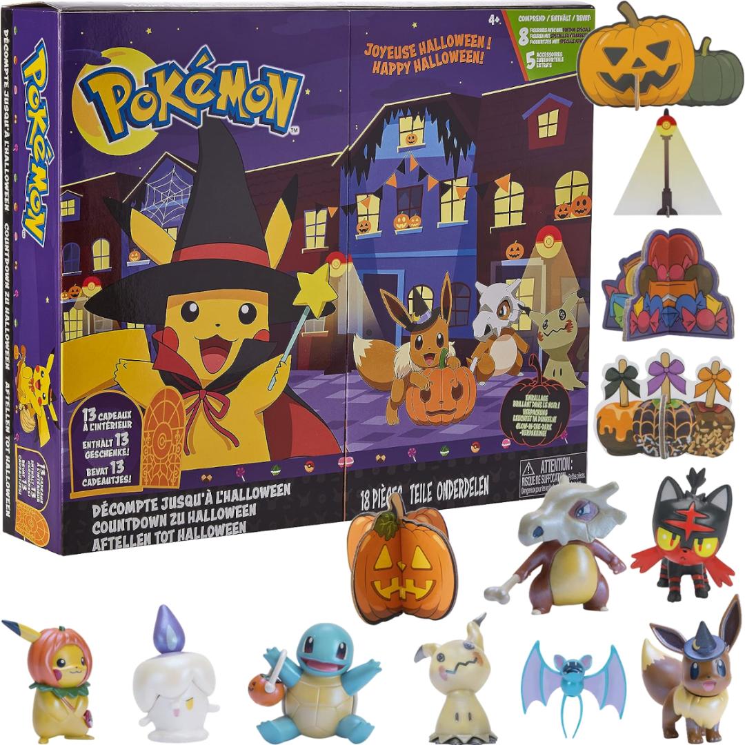 POKEMON KALENDARZ HALLOWEEN ZESTAW ORYGINALNY Z FIGURKAMI JAZWARES