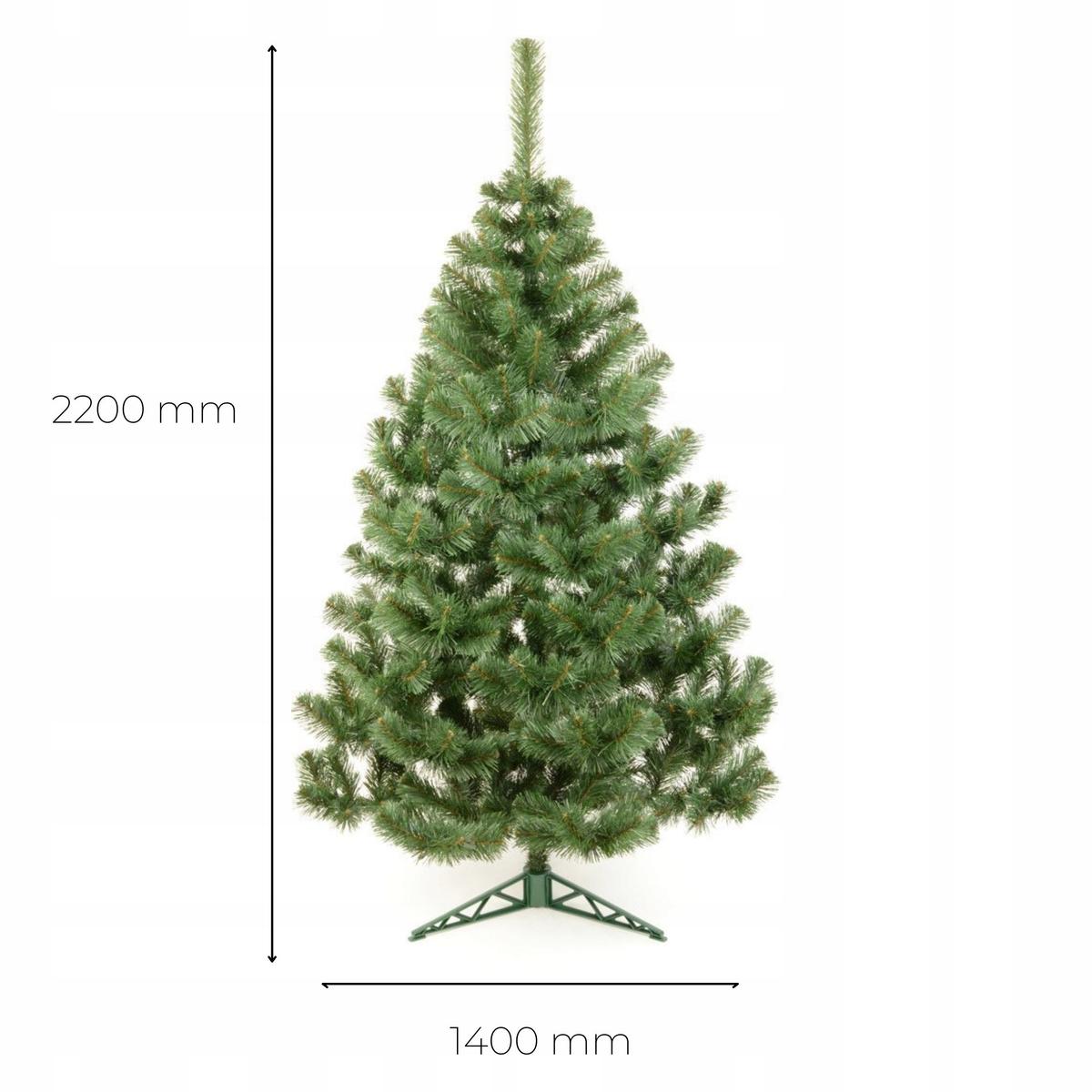 Choinka sztuczna Sosna 220cm + Juta Szyszki Świeca nr. 8