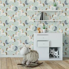 Tapeta W Stylu Skandynawskim JEDNOROŻCE Księżyce  - Miniaturka zdjęcia nr 6