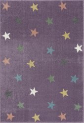 Dywan dziecięcy Violet Stars 100x160 cm do pokoju dziecięcego fioletowy w gwiazdki - Miniaturka zdjęcia nr 2